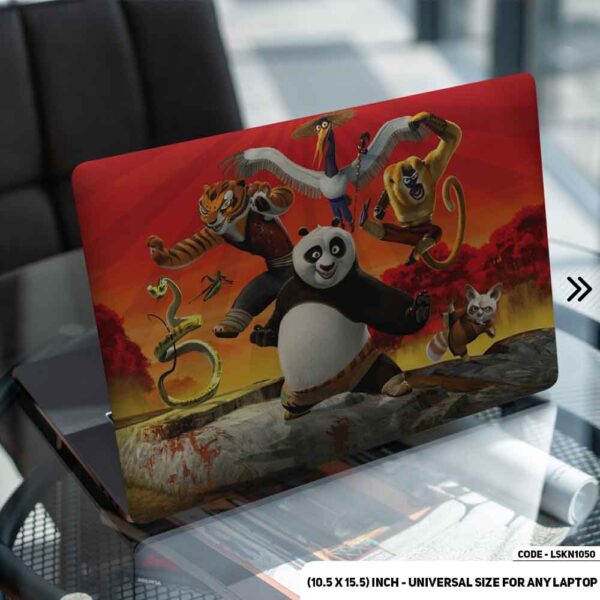 Kung Fu Panda Matte Finished Removable Waterproof Laptop Sticker & Laptop Skin (Including FREE Accessories) - LSKN1050 - DDecorator
