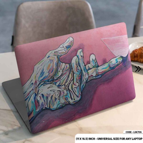 Abstract Art with Adam Hand Matte Finished Removable Waterproof Laptop Sticker & Laptop Skin (Including FREE Accessories) - LSKN706 - DDecorator