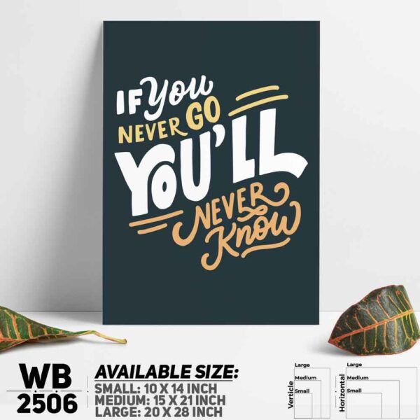 DDecorator Go Now - Travel - Motivational Wall Decoration And Home Decoration PVC Wall Board And Wall Canvas - WB2506