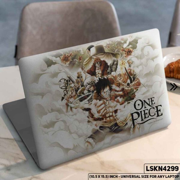 One Piece Manga Series Monkey D. Luffy Straw Hat  Matte Finished Removable Waterproof Laptop Sticker & Laptop Skin (Including FREE Accessories) - LSKN4299 - DDecorator