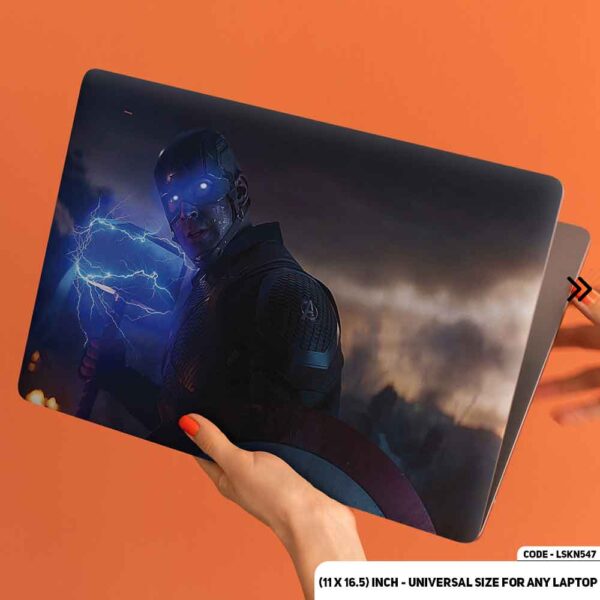 Blue Eyes of Captaine America Matte Finished Removable Waterproof Laptop Sticker & Laptop Skin (Including FREE Accessories) - LSKN547 - DDecorator