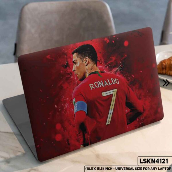 Cristiano Ronaldo - CR7 Football Matte Finished Removable Waterproof Laptop Sticker & Laptop Skin (Including FREE Accessories) - LSKN4121 - DDecorator