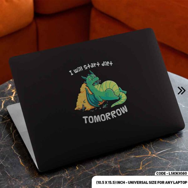 Motivational Cartoon Art Illustration Matte Finished Removable Waterproof Laptop Sticker & Laptop Skin (Including FREE Accessories) - LSKN3080 - DDecorator