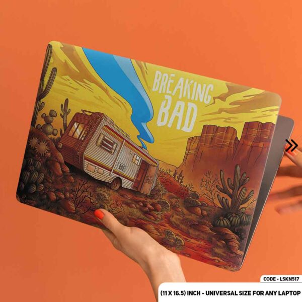 Breaking Bad Cartoon Illustration Matte Finished Removable Waterproof Laptop Sticker & Laptop Skin (Including FREE Accessories) - LSKN517 - DDecorator