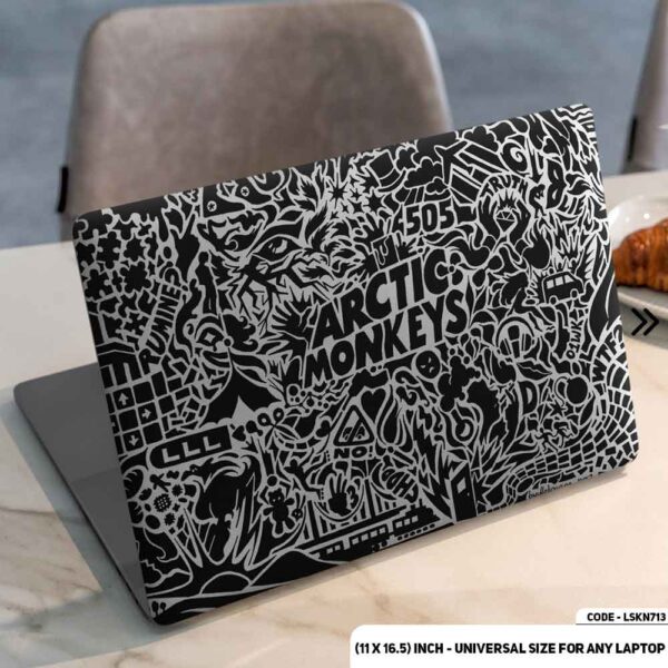 Sticker Bombing B/W Matte Finished Removable Waterproof Laptop Sticker & Laptop Skin (Including FREE Accessories) - LSKN713 - DDecorator
