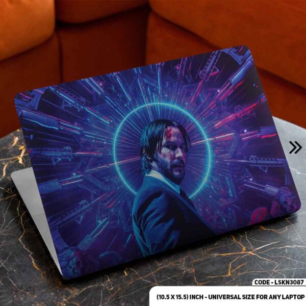 John Wick Matte Finished Removable Waterproof Laptop Sticker & Laptop Skin (Including FREE Accessories) - LSKN3087 - DDecorator