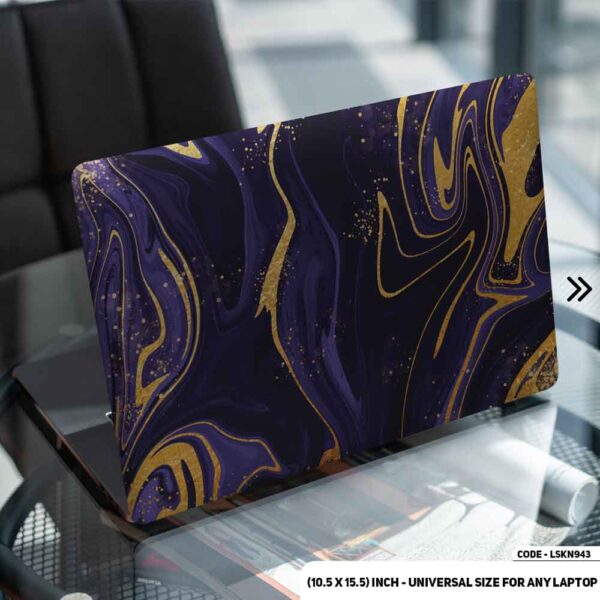 Purplee Marble Texture Matte Finished Removable Waterproof Laptop Sticker & Laptop Skin (Including FREE Accessories) - LSKN943 - DDecorator