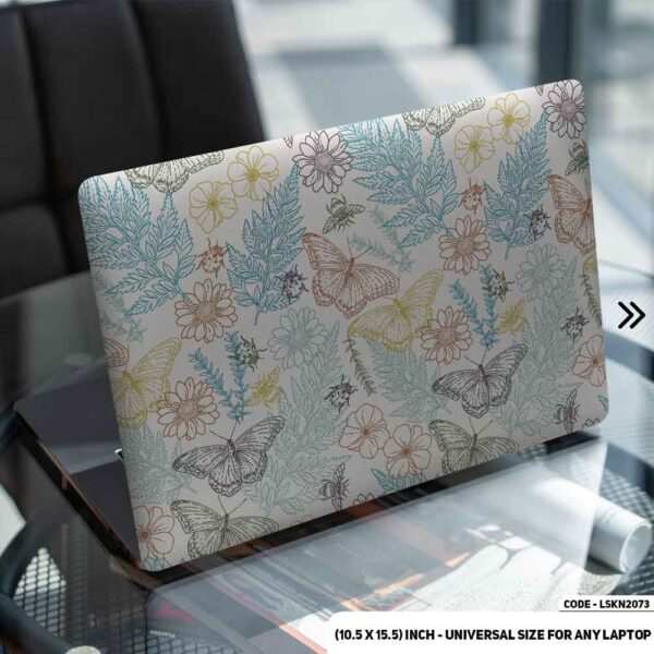 Flower Pattern Floral Design Matte Finished Removable Waterproof Laptop Sticker & Laptop Skin (Including FREE Accessories) - LSKN2073 - DDecorator