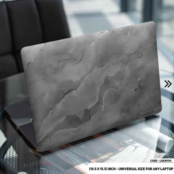 Marble Texture Ash Matte Finished Removable Waterproof Laptop Sticker & Laptop Skin (Including FREE Accessories) - LSKN1114 - DDecorator