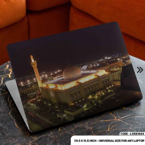 ISLAMIC Mosque Matte Finished Removable Waterproof Laptop Sticker & Laptop Skin (Including FREE Accessories) - LSKN3684 - DDecorator