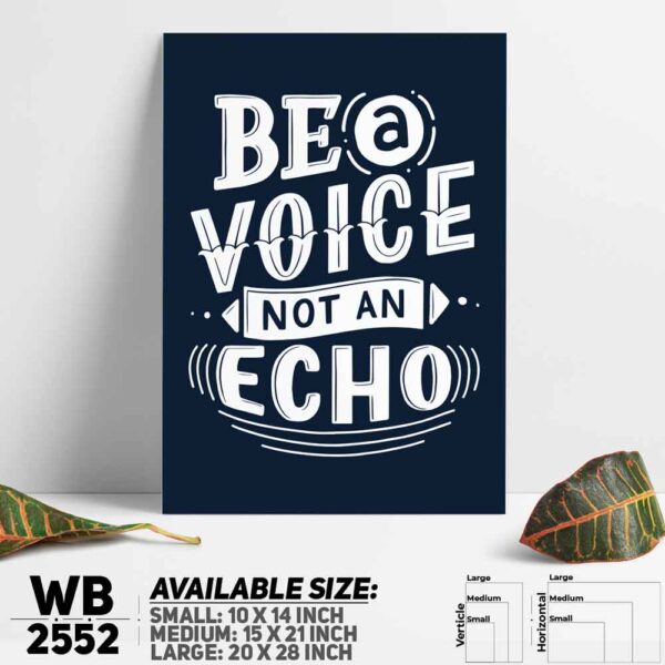 DDecorator Be a Voice - Motivational Wall Decoration And Home Decoration PVC Wall Board And Wall Canvas - WB2552