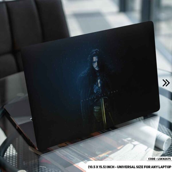 John Snow GOT Character Matte Finished Removable Waterproof Laptop Sticker & Laptop Skin (Including FREE Accessories) - LSKN2675 - DDecorator