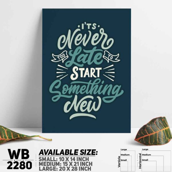 DDecorator Start Something New Now - Motivational Wall Decoration And Home Decoration PVC Wall Board And Wall Canvas - WB2280