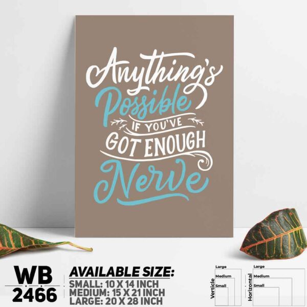 DDecorator Never Give Up - Motivational Wall Decoration And Home Decoration PVC Wall Board And Wall Canvas - WB2466