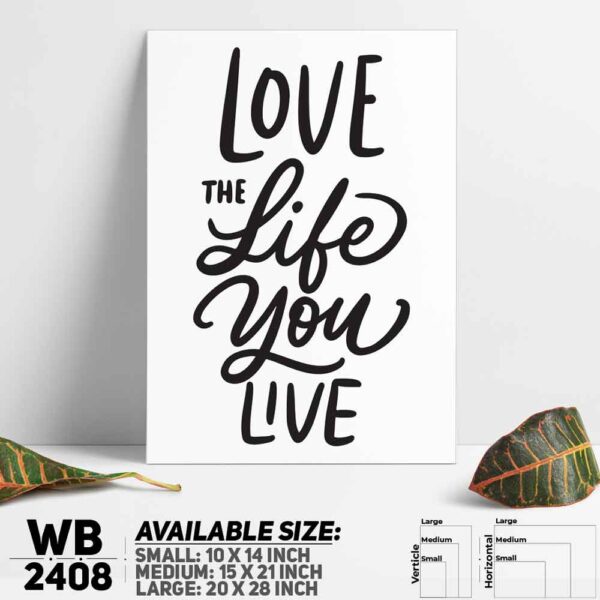 DDecorator Love The Life - Motivational Wall Decoration And Home Decoration PVC Wall Board And Wall Canvas - WB2408