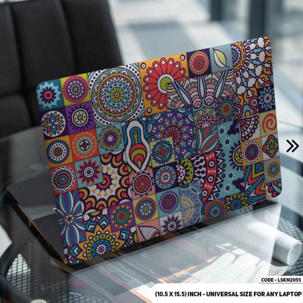 Seamless Geomatric Pattern Matte Finished Removable Waterproof Laptop Sticker & Laptop Skin (Including FREE Accessories) - LSKN2055 - DDecorator