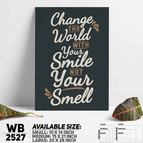 DDecorator Change The World - Motivational Wall Decoration And Home Decoration PVC Wall Board And Wall Canvas - WB2527