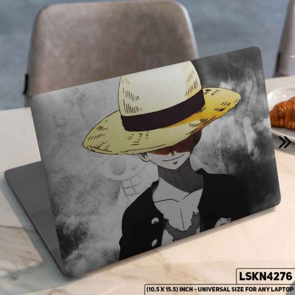 One Piece Manga Series Monkey D. Luffy Straw Hat  Matte Finished Removable Waterproof Laptop Sticker & Laptop Skin (Including FREE Accessories) - LSKN4276 - DDecorator