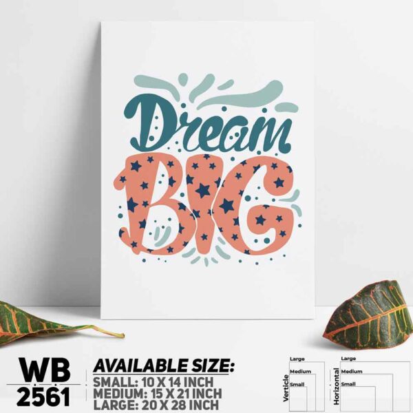 DDecorator Dream Big - Motivational Wall Decoration And Home Decoration PVC Wall Board And Wall Canvas - WB2561