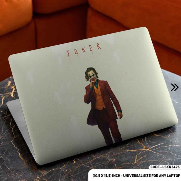 JOKER Matte Finished Removable Waterproof Laptop Sticker & Laptop Skin (Including FREE Accessories) - LSKN3425 - DDecorator