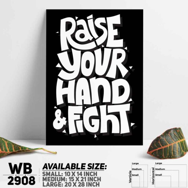 DDecorator Always Keep Fighting - Motivational Wall Decoration And Home Decoration PVC Wall Board And Wall Canvas - WB2908