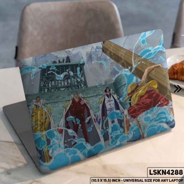 One Piece Manga Series Monkey D. Luffy Straw Hat  Matte Finished Removable Waterproof Laptop Sticker & Laptop Skin (Including FREE Accessories) - LSKN4288 - DDecorator