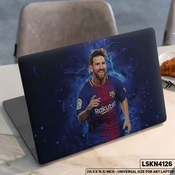 Messi Football FIFA Matte Finished Removable Waterproof Laptop Sticker & Laptop Skin (Including FREE Accessories) - LSKN4126 - DDecorator