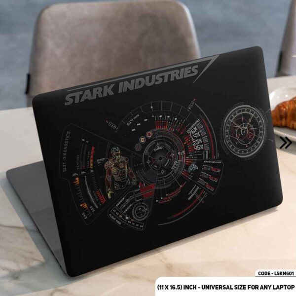 Tony Stark Industries Matte Finished Removable Waterproof Laptop Sticker & Laptop Skin (Including FREE Accessories) - LSKN601 - DDecorator