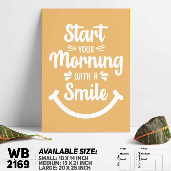 DDecorator Start Wtih Smile - Motivational Wall Decoration And Home Decoration PVC Wall Board And Wall Canvas - WB2169