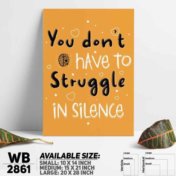 DDecorator Don't Struggle - Motivational Wall Decoration And Home Decoration PVC Wall Board And Wall Canvas - WB2861