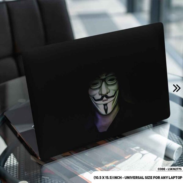 Anonymous Boy Matte Finished Removable Waterproof Laptop Sticker & Laptop Skin (Including FREE Accessories) - LSKN2775 - DDecorator