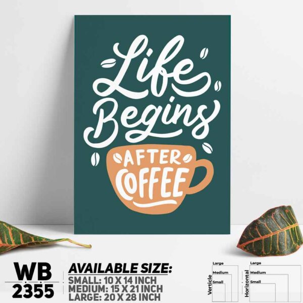 DDecorator Coffee Is Good - Motivational Wall Decoration And Home Decoration PVC Wall Board And Wall Canvas - WB2355