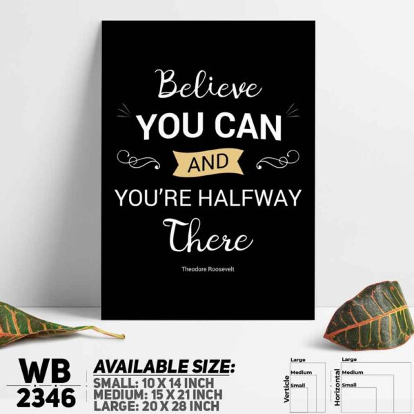 DDecorator Believe You Can Do - Motivational Wall Decoration And Home Decoration PVC Wall Board And Wall Canvas - WB2346