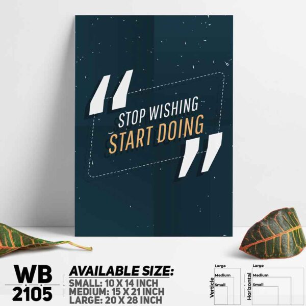 DDecorator Start Doing - Motivational Wall Decoration And Home Decoration PVC Wall Board And Wall Canvas - WB2105