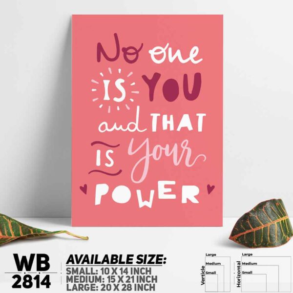 DDecorator Be Powerfull - Motivational Wall Decoration And Home Decoration PVC Wall Board And Wall Canvas - WB2814
