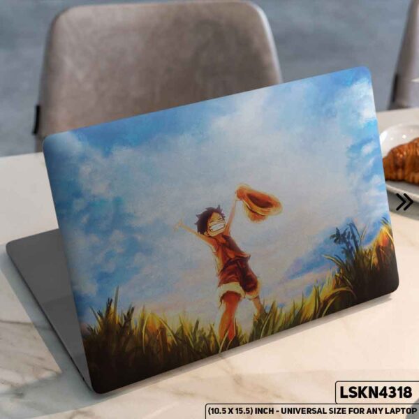 One Piece Manga Series Monkey D. Luffy Straw Hat  Matte Finished Removable Waterproof Laptop Sticker & Laptop Skin (Including FREE Accessories) - LSKN4318 - DDecorator
