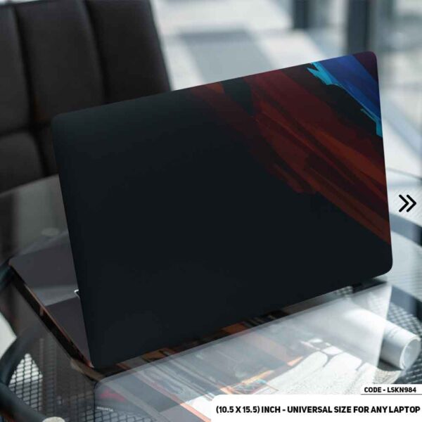 Black Abstract Art Matte Finished Removable Waterproof Laptop Sticker & Laptop Skin (Including FREE Accessories) - LSKN984 - DDecorator