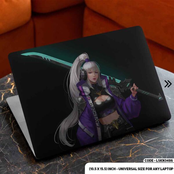 Digital Character Illustration Matte Finished Removable Waterproof Laptop Sticker & Laptop Skin (Including FREE Accessories) - LSKN3486 - DDecorator