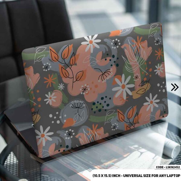Flower Pattern Floral Design Matte Finished Removable Waterproof Laptop Sticker & Laptop Skin (Including FREE Accessories) - LSKN2452 - DDecorator