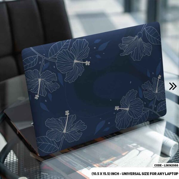 Flower Pattern Floral Design Matte Finished Removable Waterproof Laptop Sticker & Laptop Skin (Including FREE Accessories) - LSKN2088 - DDecorator