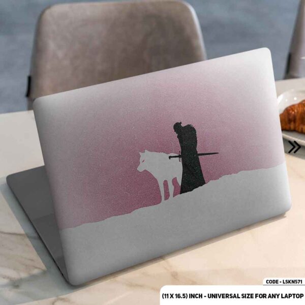 Pink Themed Game Of Thrones Matte Finished Removable Waterproof Laptop Sticker & Laptop Skin (Including FREE Accessories) - LSKN571 - DDecorator