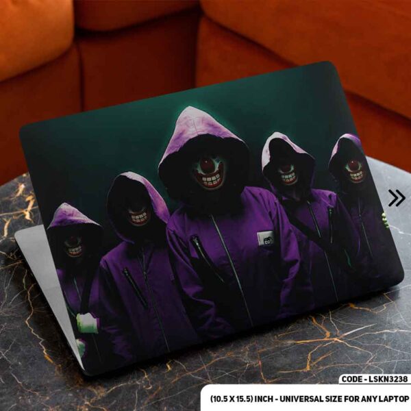 Money Heist Full Team with Different Costumes Matte Finished Removable Waterproof Laptop Sticker & Laptop Skin (Including FREE Accessories) - LSKN3238 - DDecorator