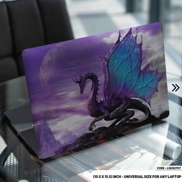 Fantacy Dragon Matte Finished Removable Waterproof Laptop Sticker & Laptop Skin (Including FREE Accessories) - LSKN2707 - DDecorator