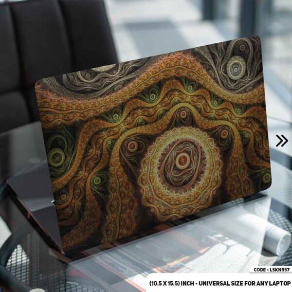 Golden Marble Texture Matte Finished Removable Waterproof Laptop Sticker & Laptop Skin (Including FREE Accessories) - LSKN957 - DDecorator