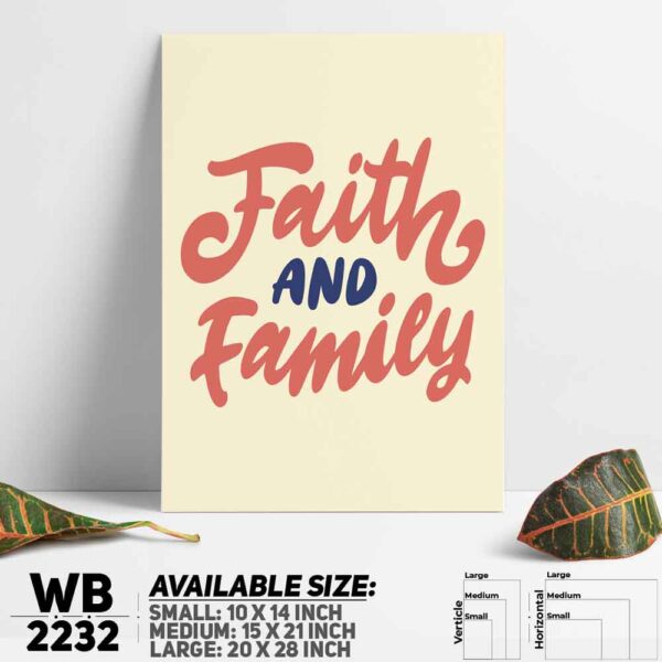 DDecorator Faith & Family - Romantic - Motivational Wall Decoration And Home Decoration PVC Wall Board And Wall Canvas - WB2232