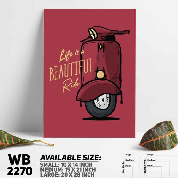 DDecorator Beautiful Ride - Motivational Wall Decoration And Home Decoration PVC Wall Board And Wall Canvas - WB2270