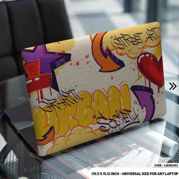 Street Art Seamless Art Matte Finished Removable Waterproof Laptop Sticker & Laptop Skin (Including FREE Accessories) - LSKN2463 - DDecorator
