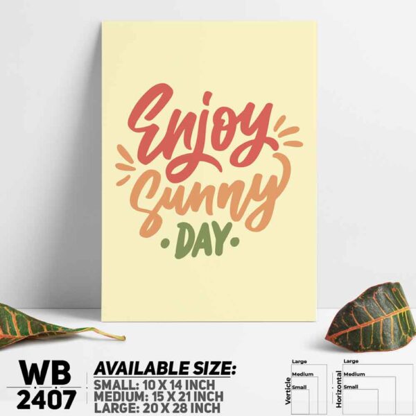 DDecorator Enjoy The Life - Motivational Wall Decoration And Home Decoration PVC Wall Board And Wall Canvas - WB2407