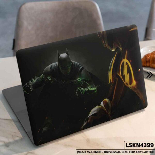 Batman & Flash DC Comics Matte Finished Removable Waterproof Laptop Sticker & Laptop Skin (Including FREE Accessories) - LSKN4399 - DDecorator