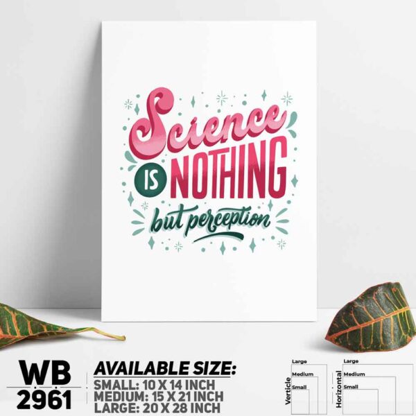 DDecorator Science Is Perfection - Motivational Wall Decoration And Home Decoration PVC Wall Board And Wall Canvas - WB2961